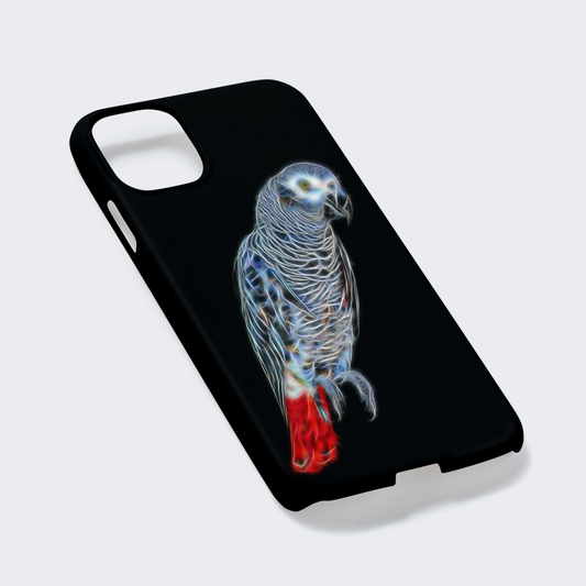 Bird Phone Case with Stunning Fractal Art Design. For Samsung or iPhone. Designs include Parrot Budgie Hawk Finch Eagle Cockatiel and more