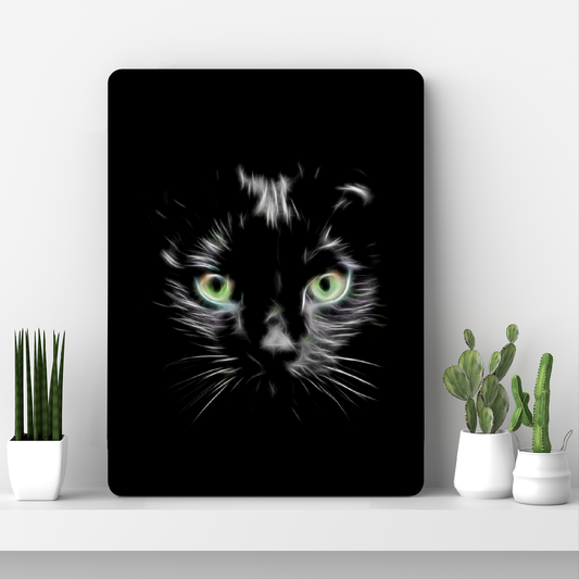 Cat Aluminium Metal Wall Plaque