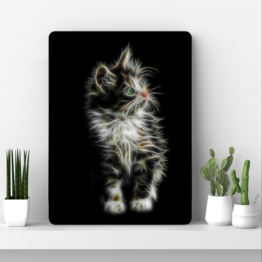 Cat Aluminium Metal Wall Plaque