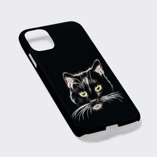 Cat Phone Case with Stunning Fractal Art Design. For Samsung or iPhone, including iPhone 17 and Galaxy S24
