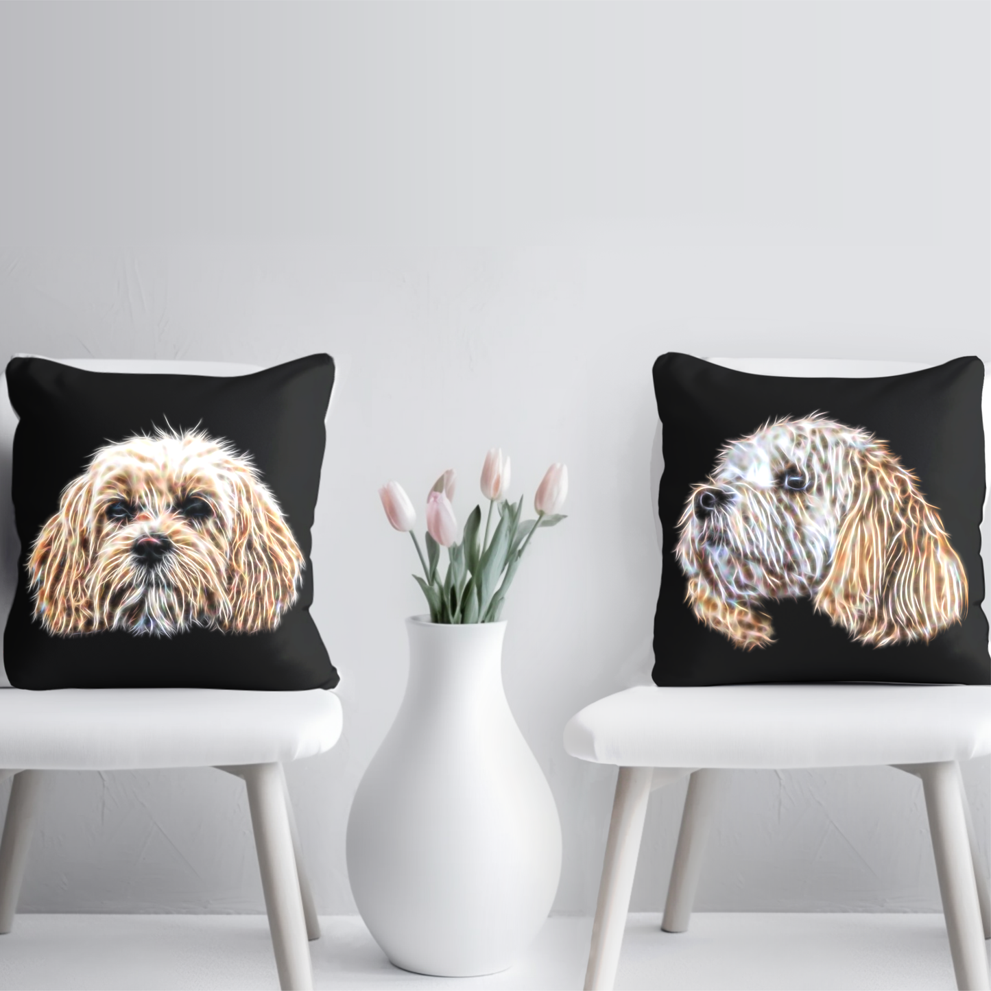 Apricot Cavachon Cushion