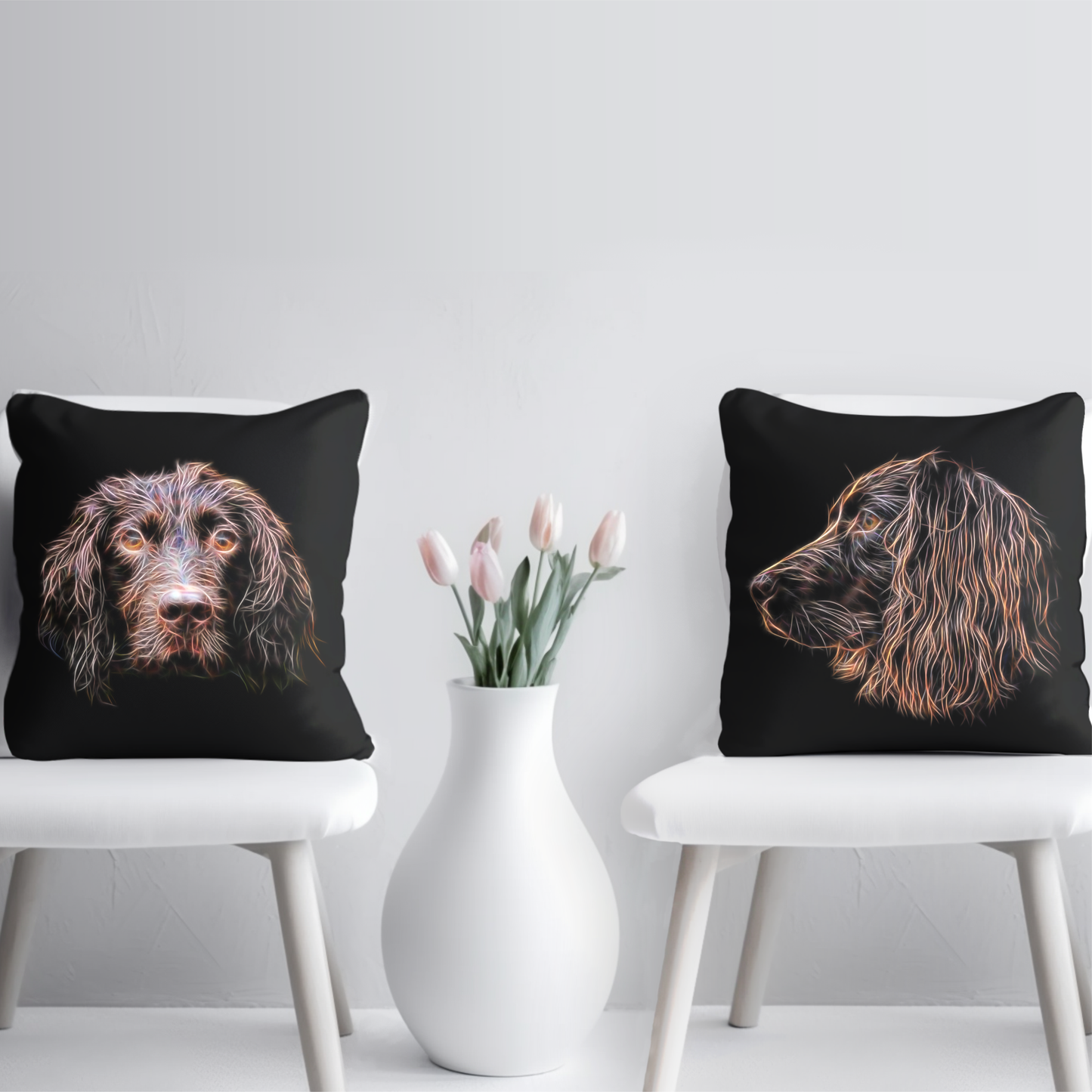 Chocolate Working Cocker Spaniel Cushion