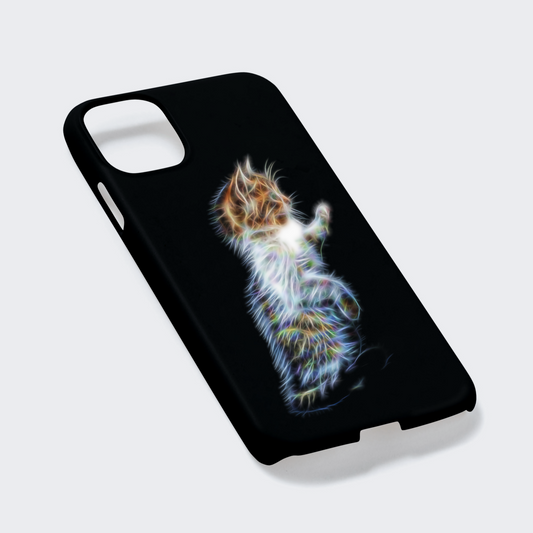 Cat Phone Case with Stunning Fractal Art Design. For Samsung or iPhone, including iPhone 17 and Galaxy S24