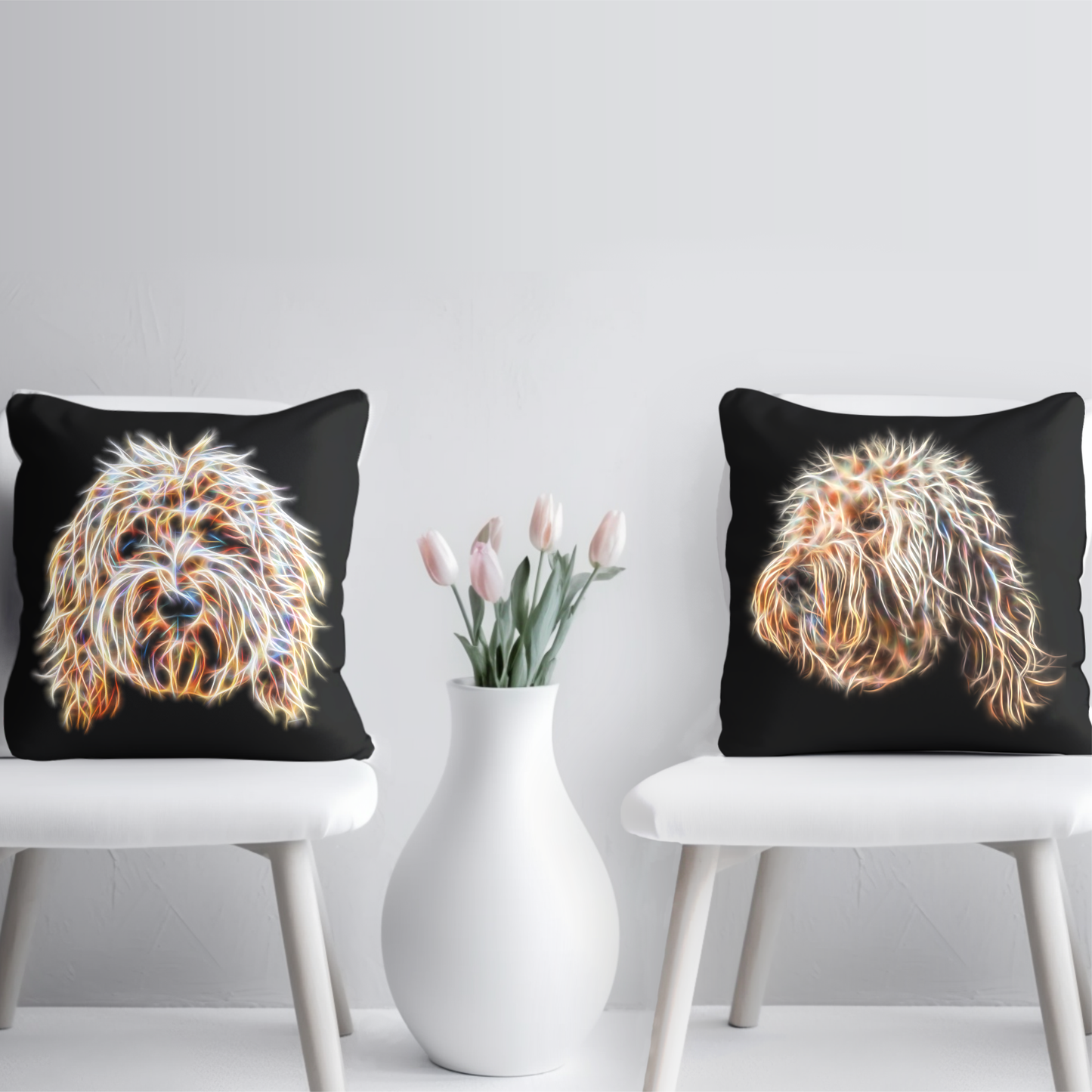 Gold Labradoodle Cushion
