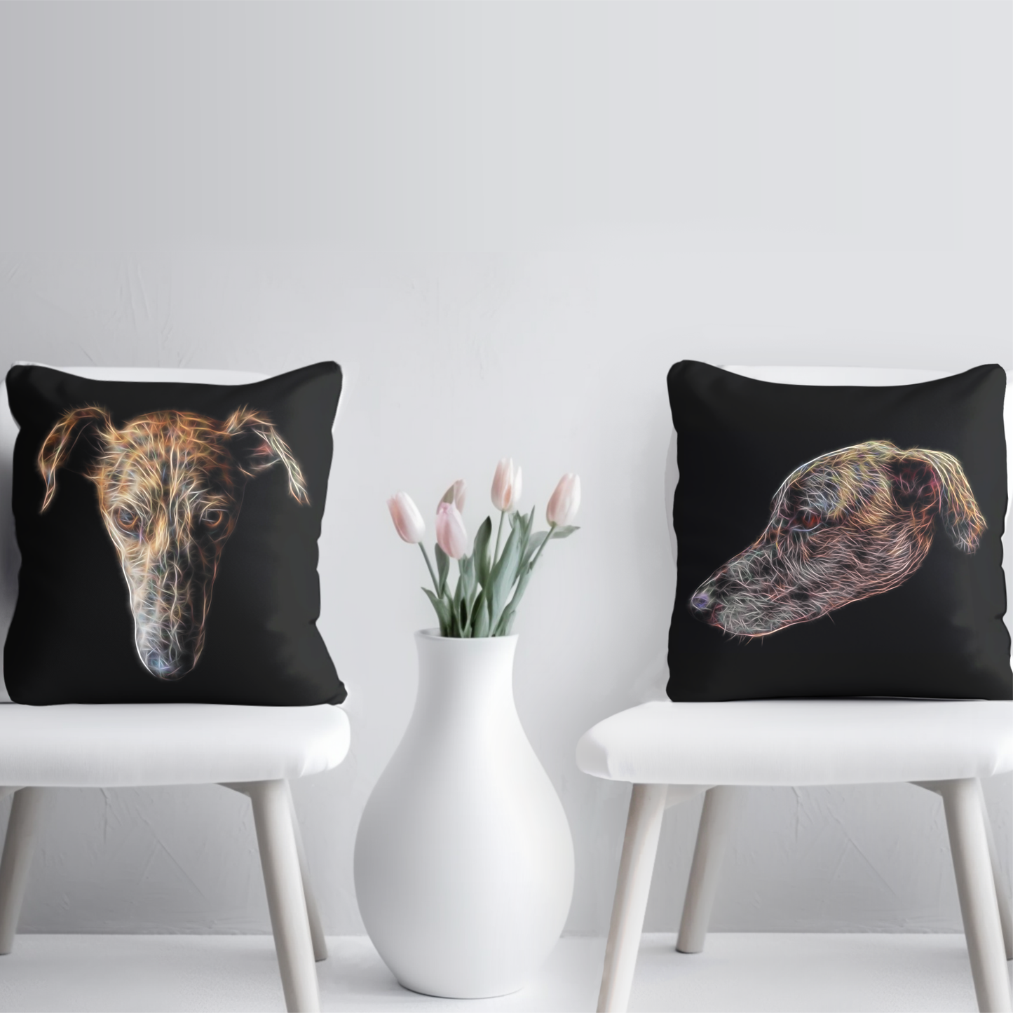 Brindle Lurcher Cushion
