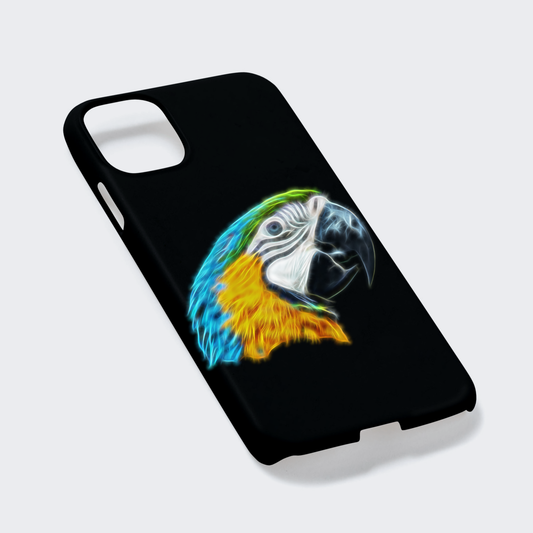 Bird Phone Case with Stunning Fractal Art Design. For Samsung or iPhone. Designs include Parrot Budgie Hawk Finch Eagle Cockatiel and more