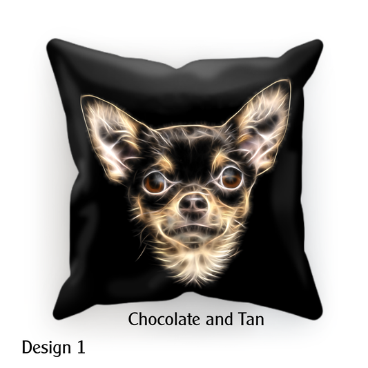 Chocolate and Tan Chihuahua Cushion