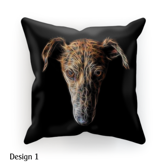 Brindle Lurcher Cushion