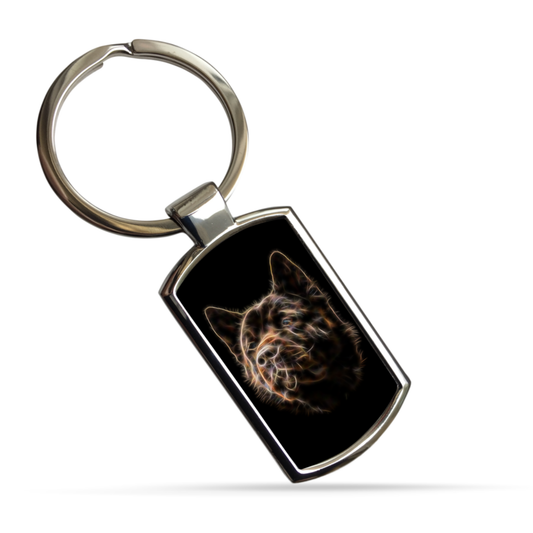 American Akita Metal Rectangle Keyring