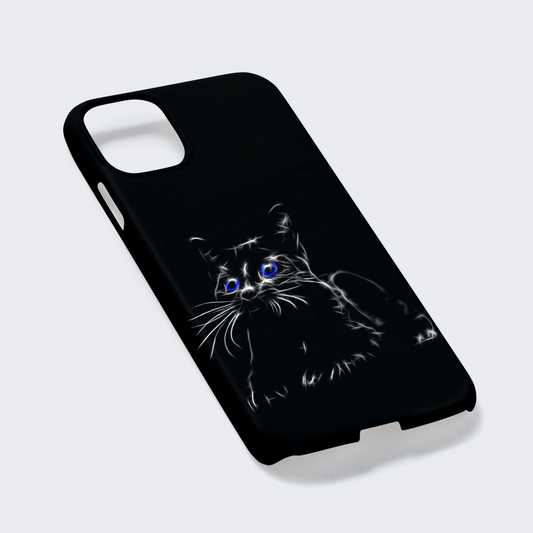 Cat Phone Case with Stunning Fractal Art Design. For Samsung or iPhone, including iPhone 17 and Galaxy S24