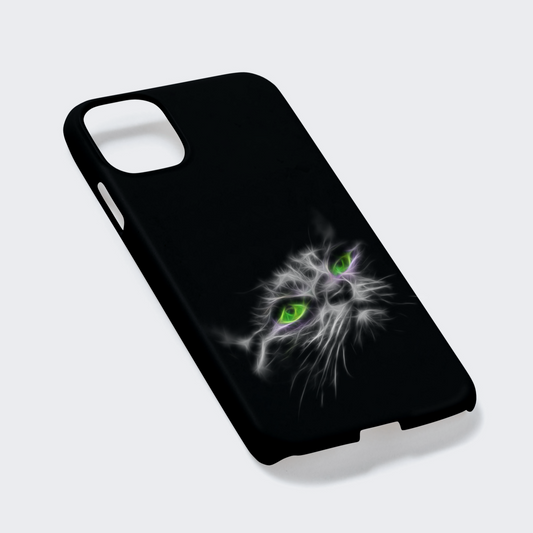 Cat Phone Case with Stunning Fractal Art Design. For Samsung or iPhone, including iPhone 17 and Galaxy S24