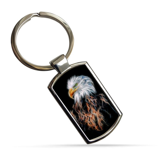 Eagle - Bald Eagle Keyring Fractal Art Design