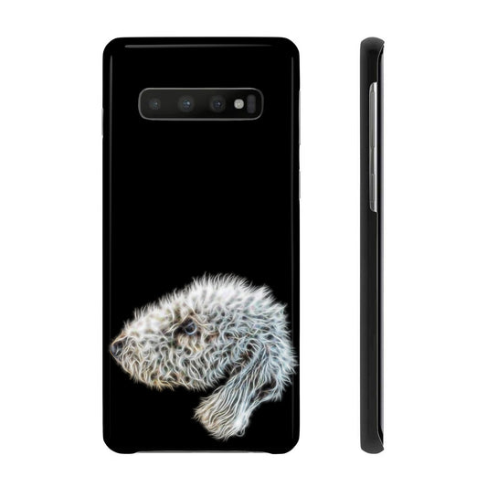 Bedlington Terrier Phone Case with Stunning Fractal Art Design. For Samsung or iPhone, including iPhone 17 and Galaxy S25