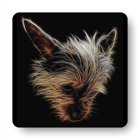 Chorkie Coasters, Set of 4, with Fractal Art Design, Perfect Chorkie Owner Gift