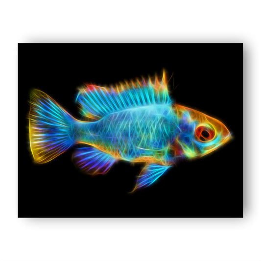 Cichlid Print with Stunning Fractal Art Design.