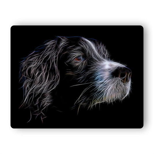 Sprollie Aluminium Metal Wall Plaque with Fractal Art Design, Gift for Sprollie Owner