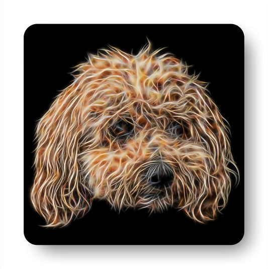 Poochon Coasters, Set of 2, with Stunning Fractal Art Design.