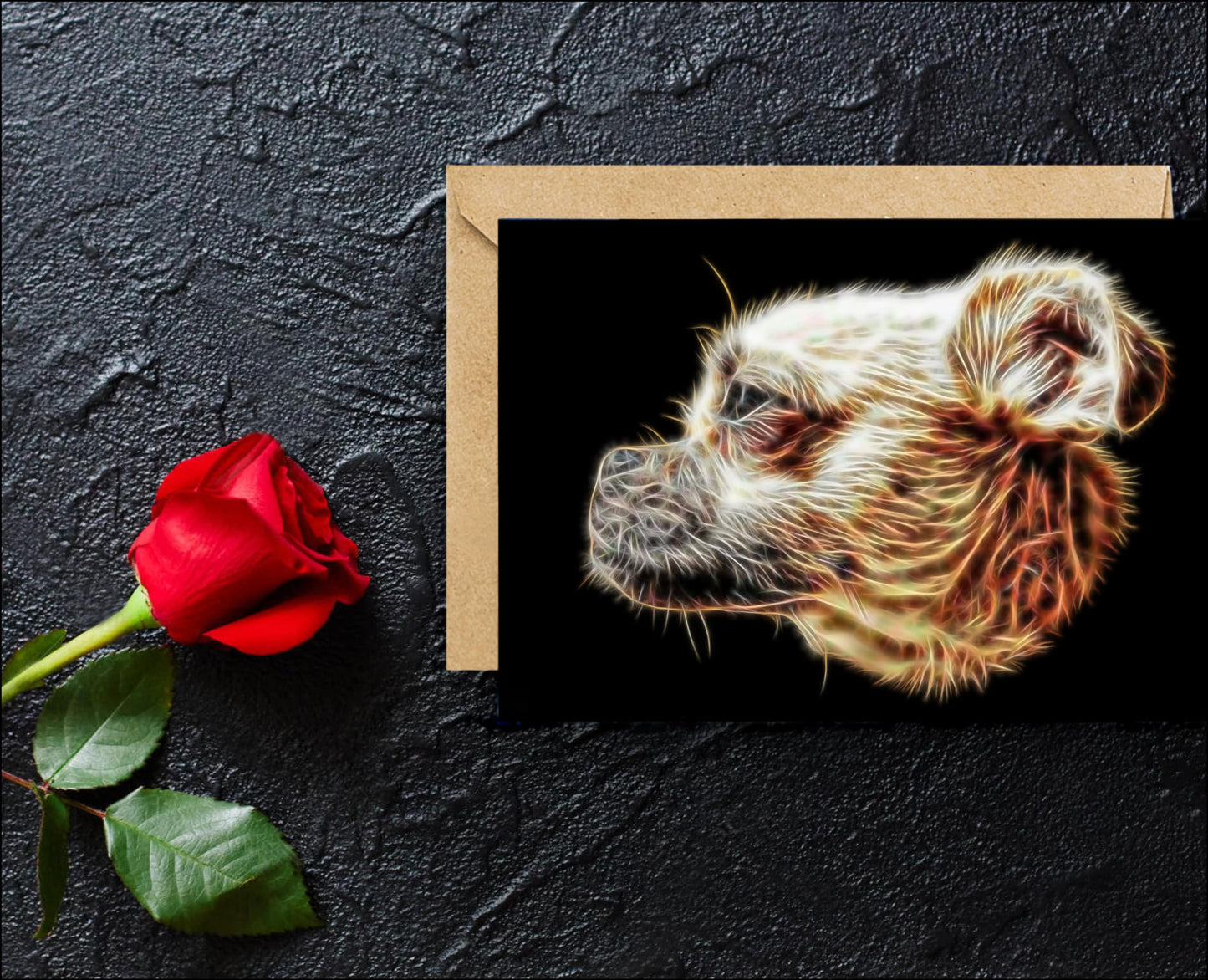 Chug Greeting Card with Stunning Fractal Art Design. Blank Inside for Birthdays or any other Occasion