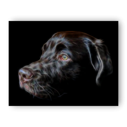 Chocolate Labrador Print with Stunning Fractal Art Design. Various Sizes Available