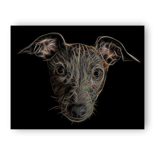 Italian Greyhound Print with Stunning Fractal Art Design. Various Sizes Available