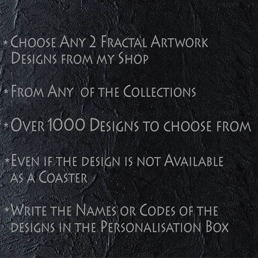 Any 2 Coasters and gift box from Fractal Artworks