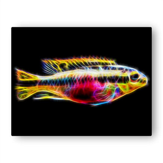 Cichlid Print with Stunning Fractal Art Design.