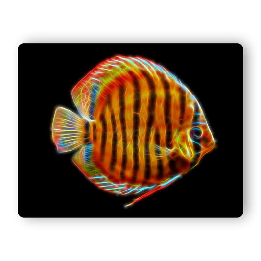 Discus Fish Print with Stunning Fractal Art Design.
