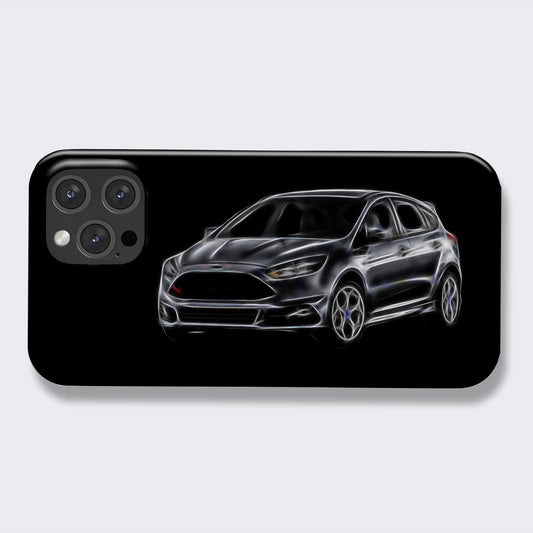Ford Focus ST Car Phone Case with Stunning Fractal Art Design. For Samsung or iPhone including iPhone 17 and Samsung S25