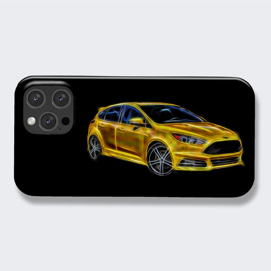 Ford Focus ST Car Phone Case with Stunning Fractal Art Design. For Samsung or iPhone including iPhone 17 and Samsung S25
