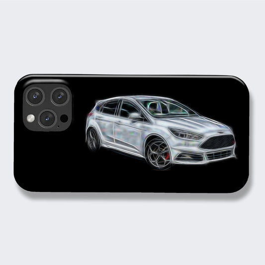 Ford Focus ST Car Phone Case with Stunning Fractal Art Design. For Samsung or iPhone including iPhone 17 and Samsung S25