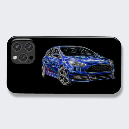 Ford Focus ST Car Phone Case with Stunning Fractal Art Design. For Samsung or iPhone including iPhone 17 and Samsung S25