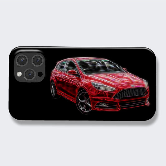 Ford Focus ST Car Phone Case with Stunning Fractal Art Design. For Samsung or iPhone including iPhone 17 and Samsung S25