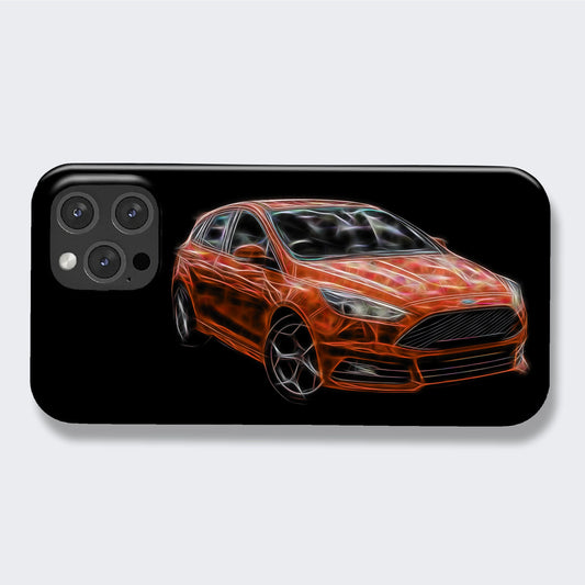 Ford Focus ST Car Phone Case with Stunning Fractal Art Design. For Samsung or iPhone including iPhone 17 and Samsung S25