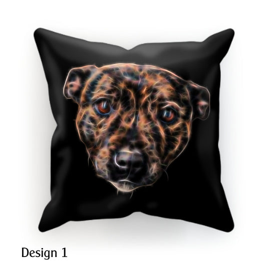 Brindle Staffordshire Bull Terrier Cushion