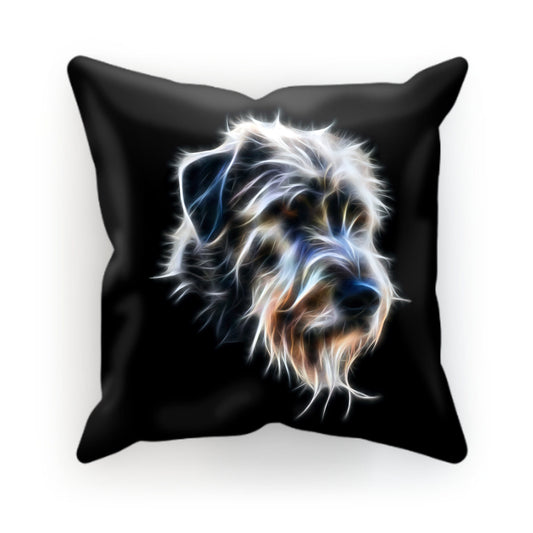 Irish Wolfhound Cushion and Insert with Stunning Fractal Art Design