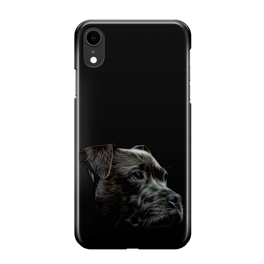Black Staffordshire Bull Terrier Phone Case. For iPhone or Samsung, Including iPhone 14 and Galaxy S22
