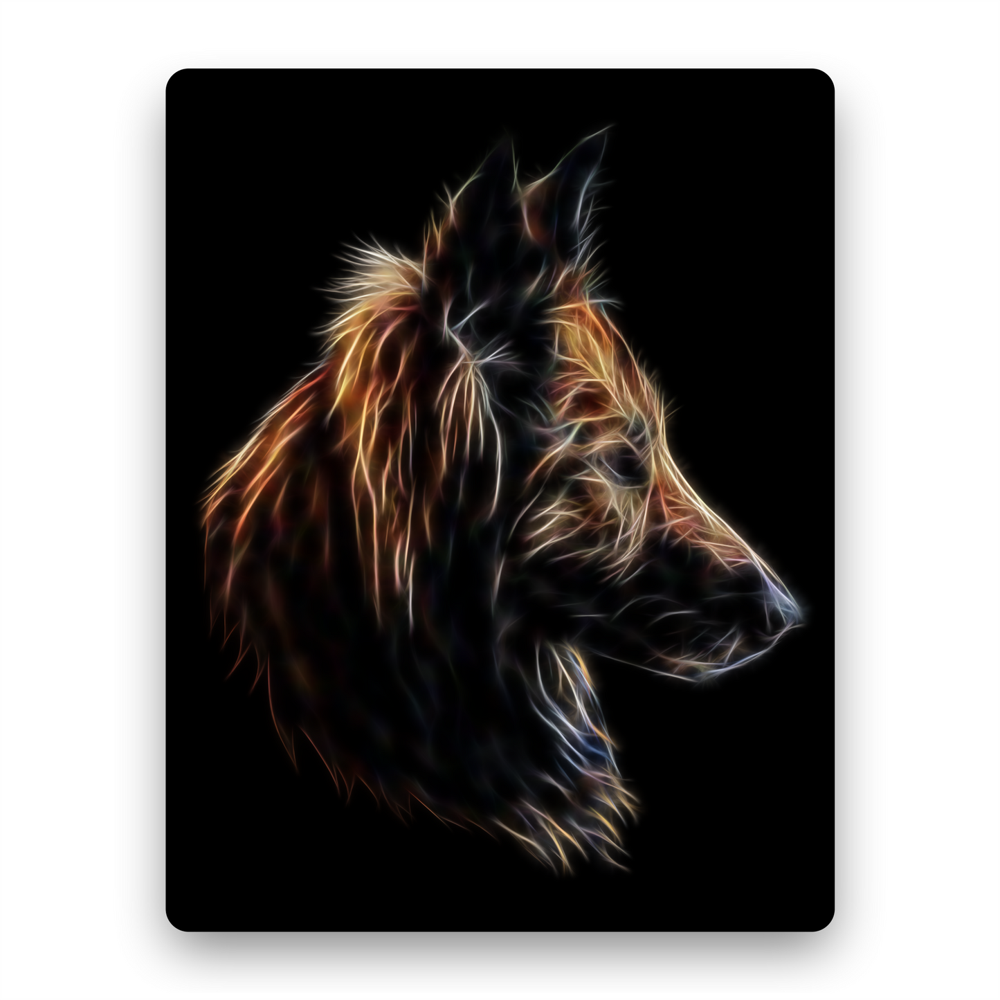 Belgian Tervuren Metal Wall Plaque