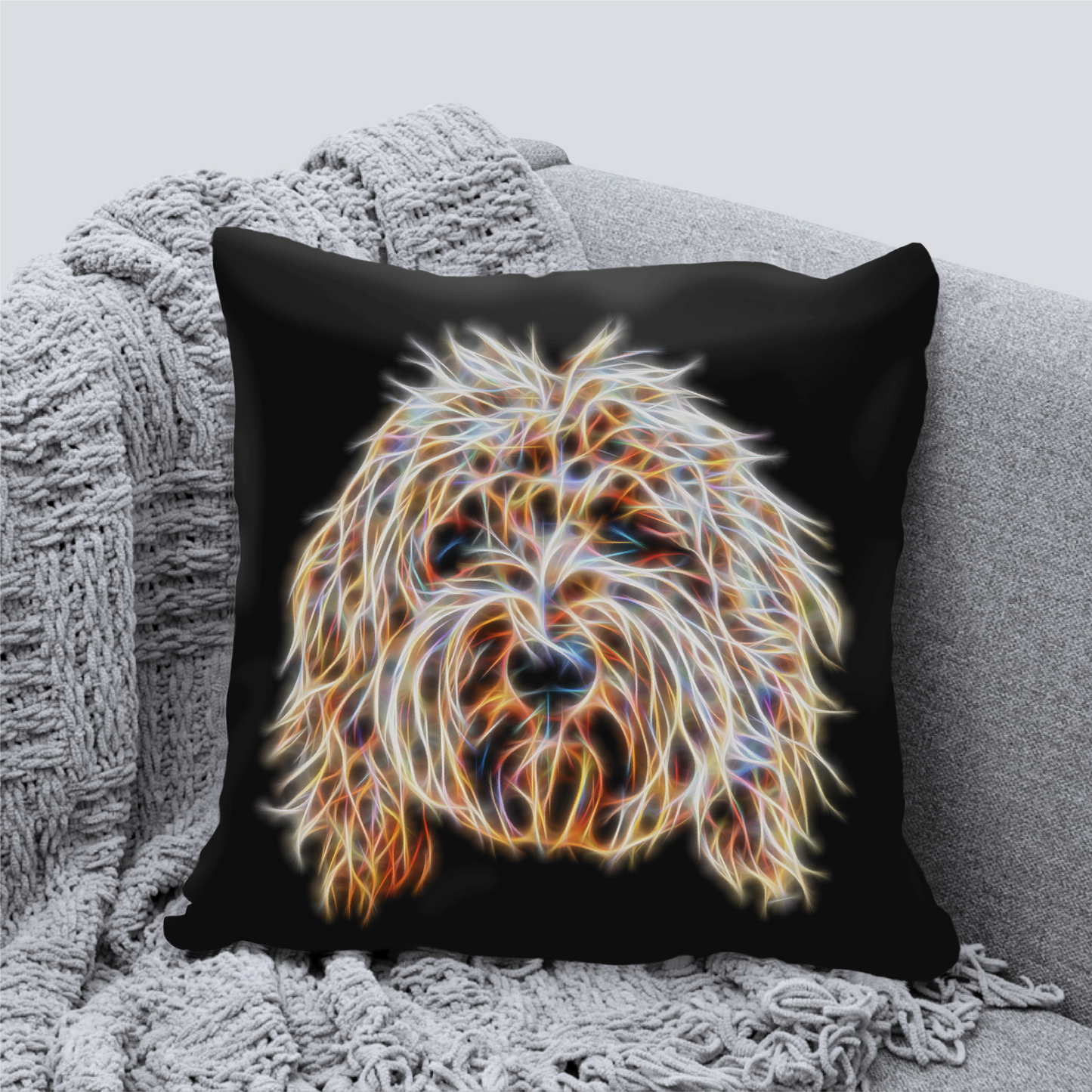 Gold Labradoodle Cushion
