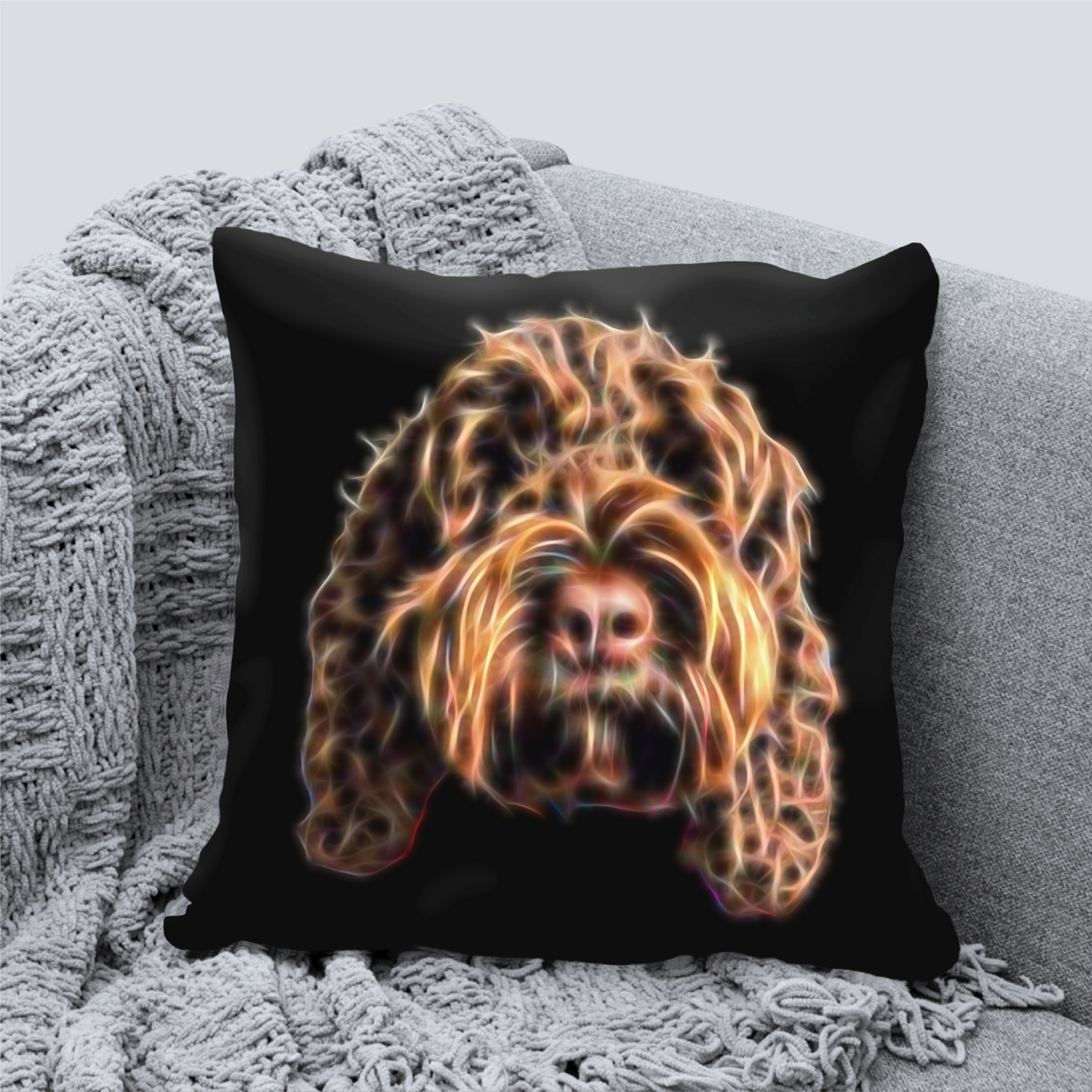 Chocolate Cockapoo Cushion