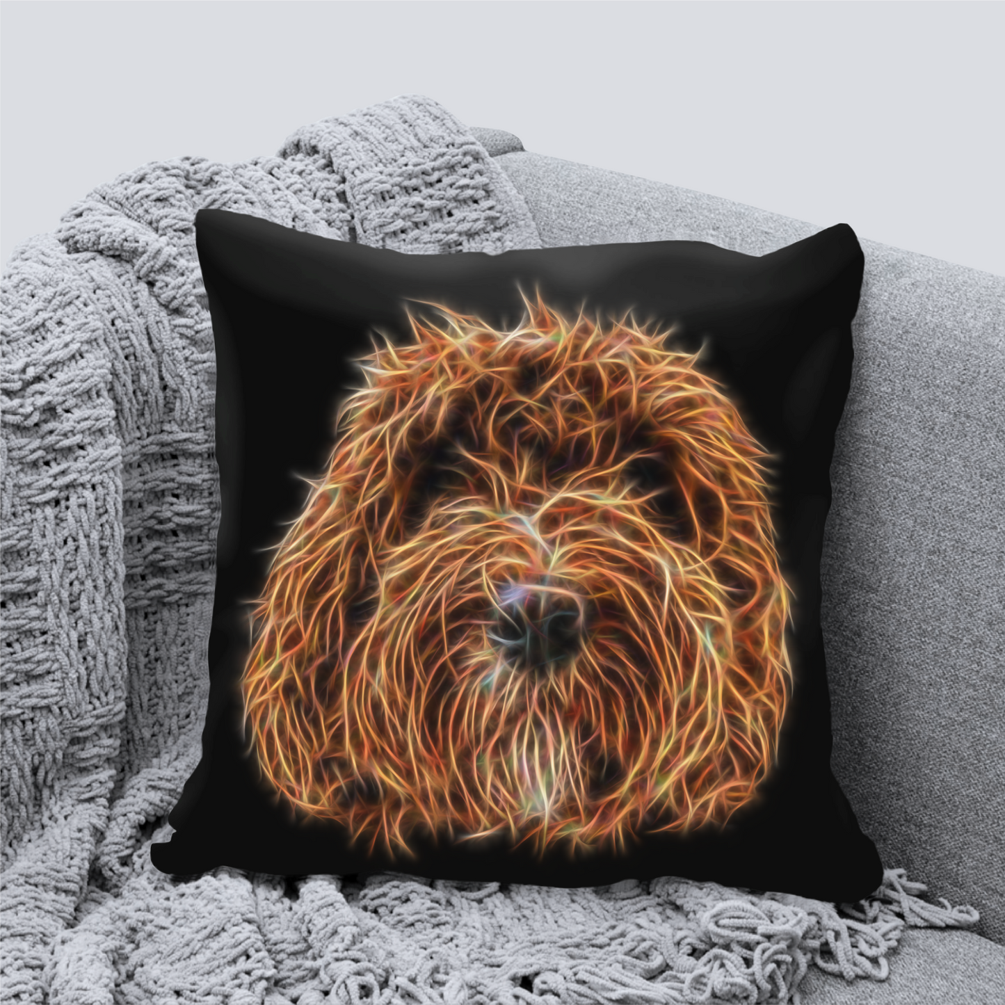 Red Labradoodle Cushion