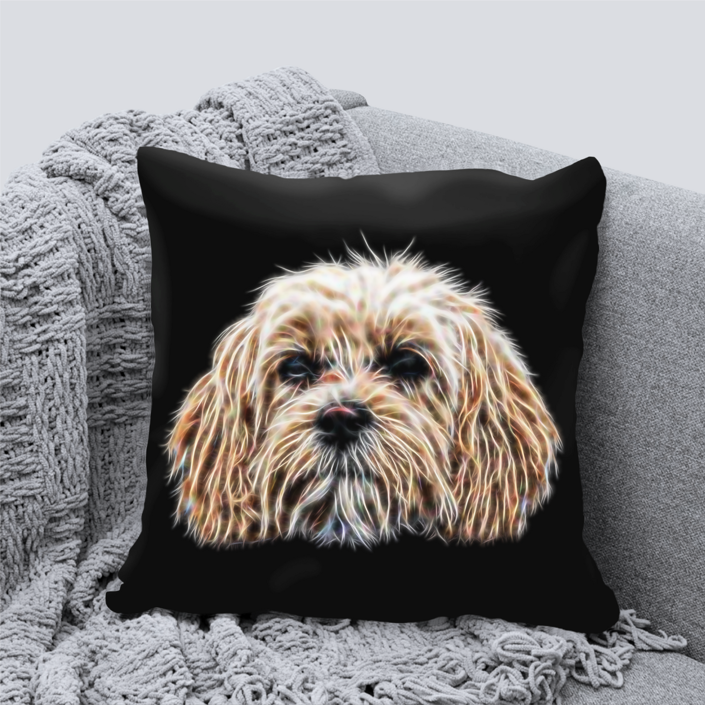 Apricot Cavachon Cushion