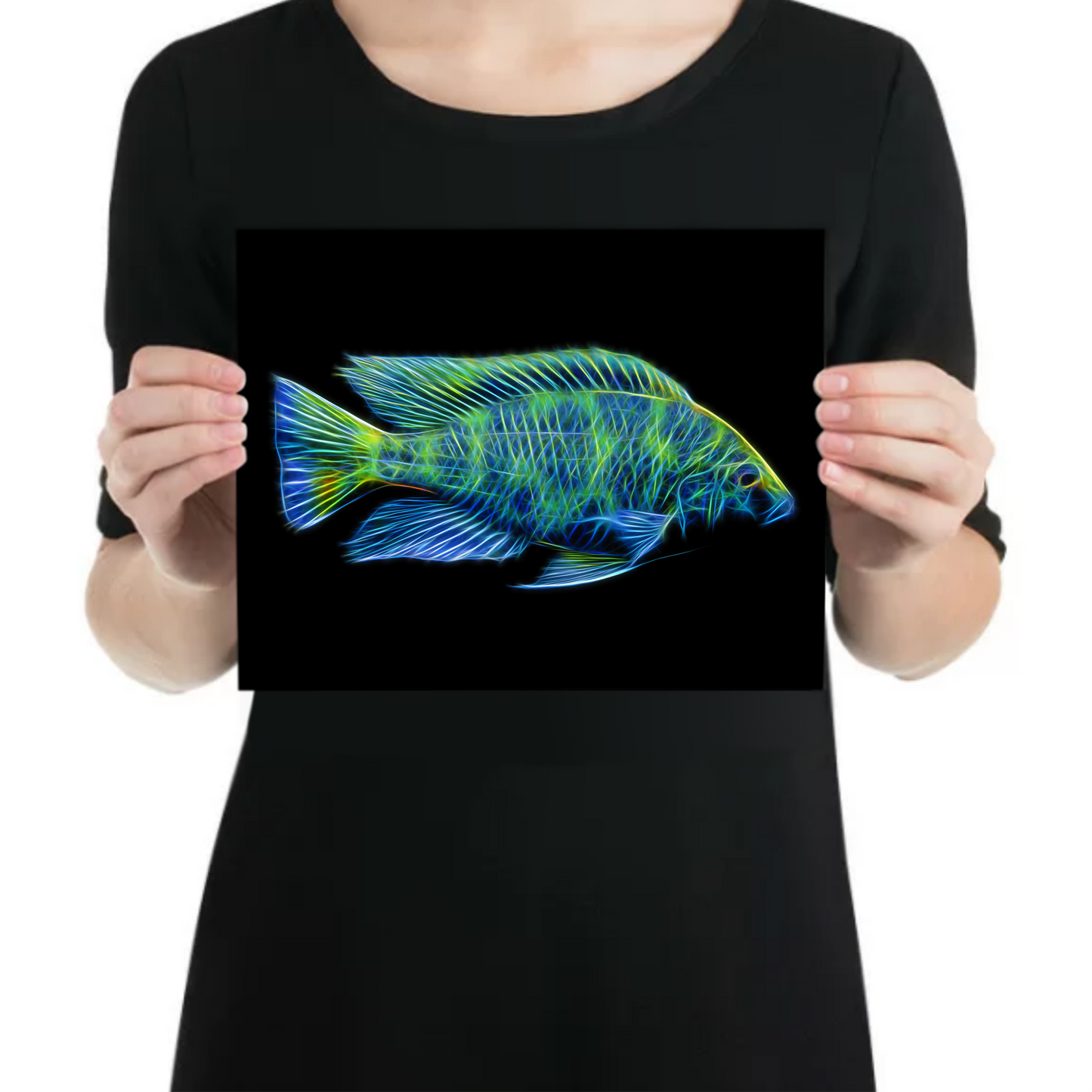 Giraffe Cichlid Print Nimbochromis venustus