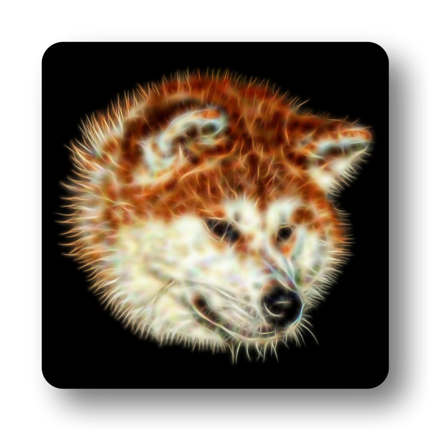 Akita Inu Coaster Fractal Art Design