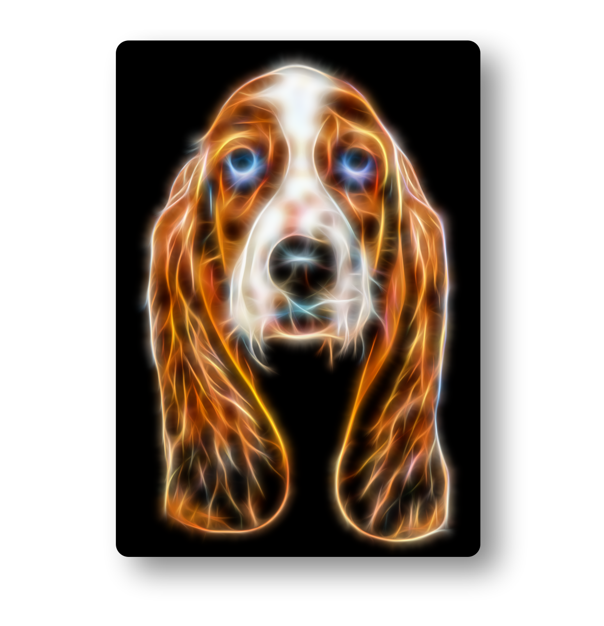 basset hound fractal art