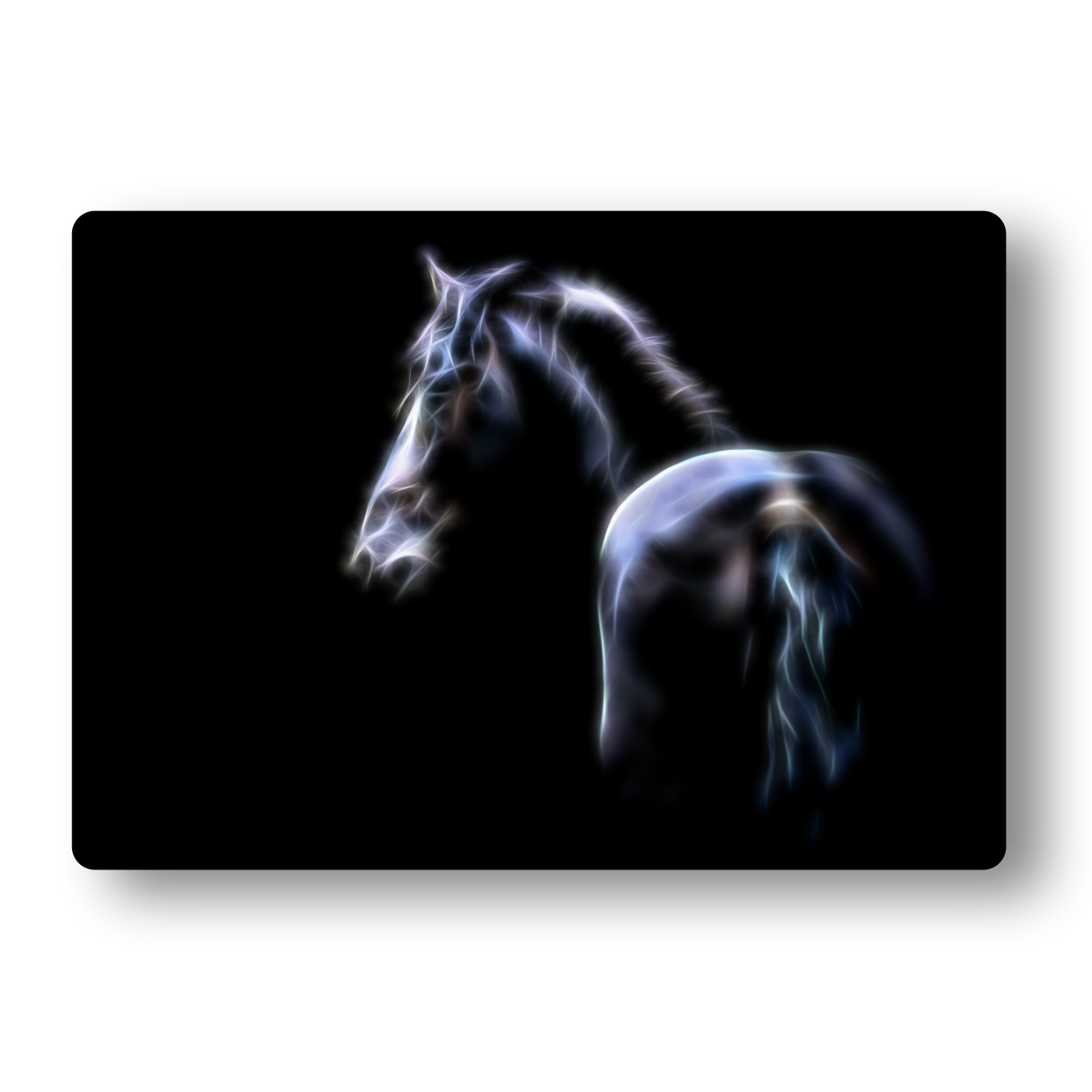 Black Horse Metal Wall Plaque