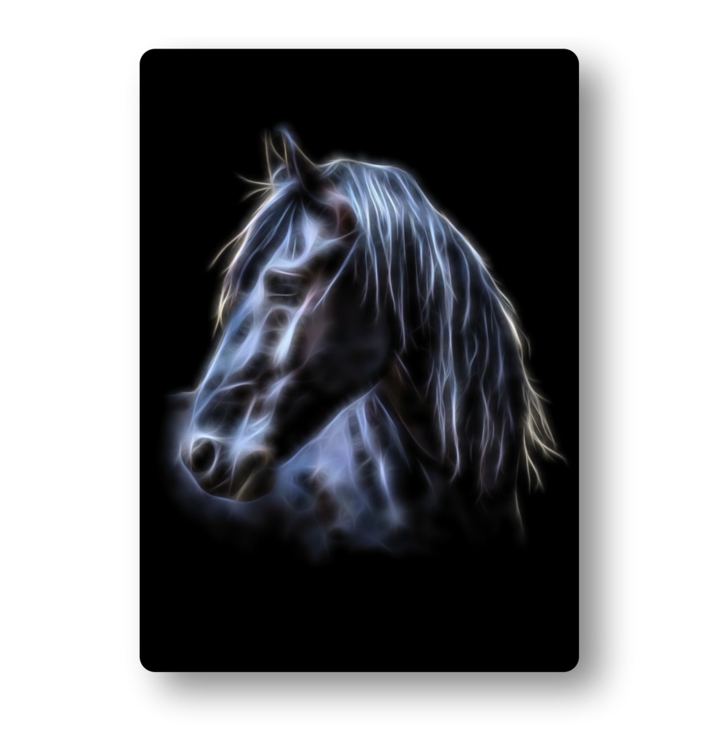 Black Horse Metal Wall Plaque