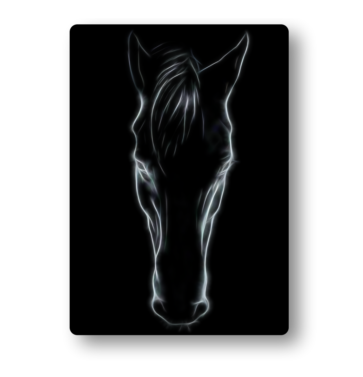 Black Horse Head Metal Wall Plaque