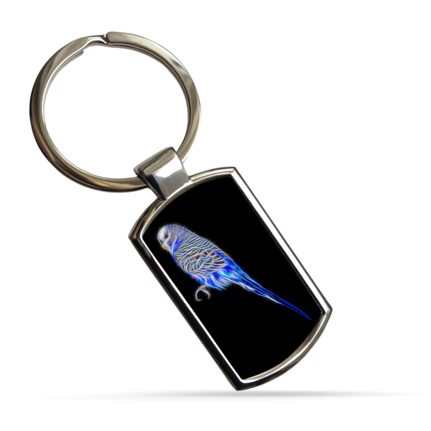 Blue Budgie Keychain