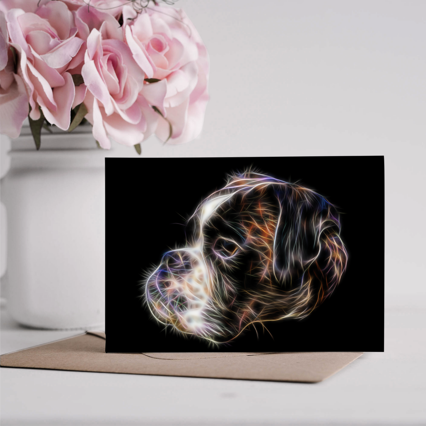 Boxer Dog Greeting Card Blank Inside for Birthdays or any other Occasion