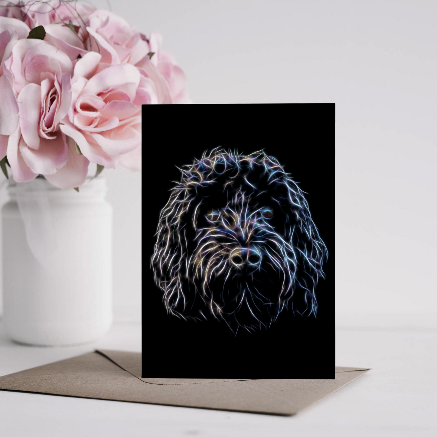 Black Cockapoo Greeting Card Blank Inside for Birthdays or any other Occasion